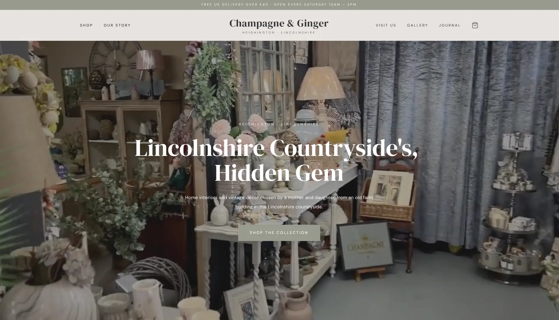 Champagne & Ginger website